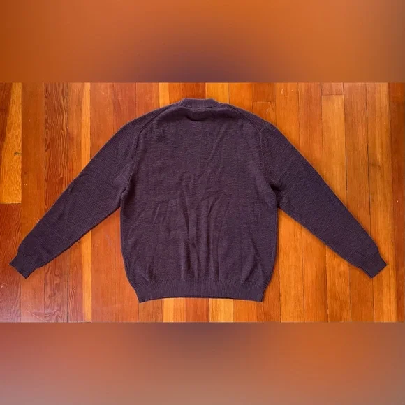 NWOT Madewell Men's Waffle-Knit Crewneck Sweater - Burgundy Brown Raisin Medium